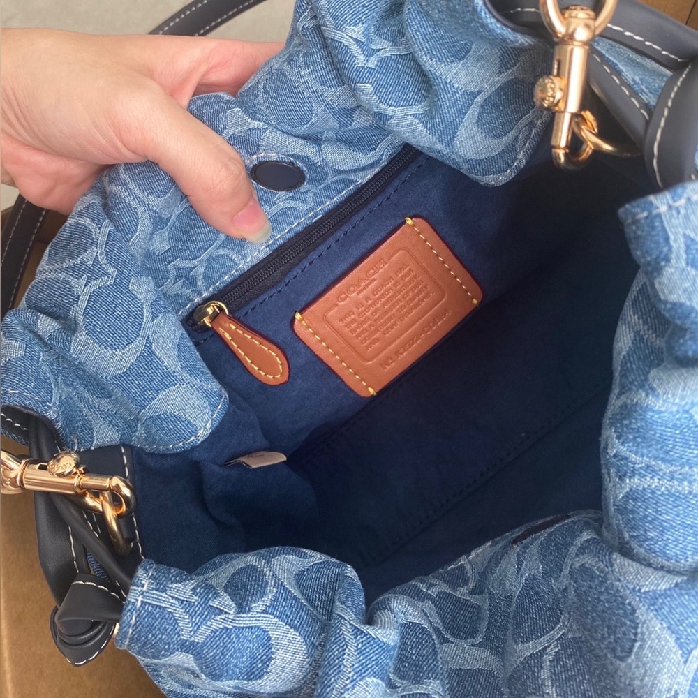 Coach Denim Cloud Bag Crossbody Handbag - Picture 5 of 9